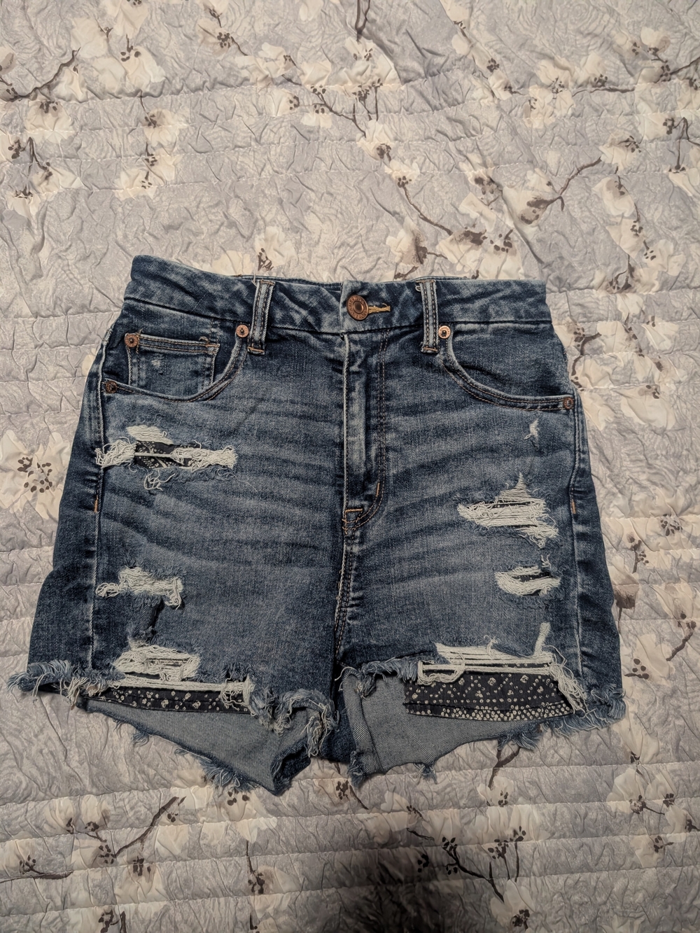 Dark Blue Denim Women's Shorts
